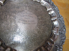 Load image into Gallery viewer, 1927 SMITHTOWN HORSE SHOW Award Plaque Sign SADDLE HORSE BARBOUR Silver Plate 152 Hands and Over

