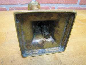 Antique Candlestick Push Up Rod Ornate Bronze Brass Candle Holder 18/19c Patina