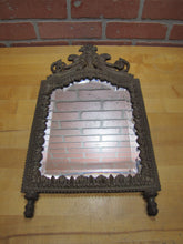 Load image into Gallery viewer, Antique Bronze Cherubs Urn Victorian Decorative Arts Bevel Edge Mirror
