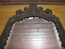 Load image into Gallery viewer, Antique Bronze Cherubs Urn Victorian Decorative Arts Bevel Edge Mirror
