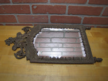 Load image into Gallery viewer, Antique Bronze Cherubs Urn Victorian Decorative Arts Bevel Edge Mirror
