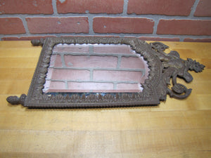 Antique Bronze Cherubs Urn Victorian Decorative Arts Bevel Edge Mirror