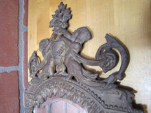 Load image into Gallery viewer, Antique Bronze Cherubs Urn Victorian Decorative Arts Bevel Edge Mirror
