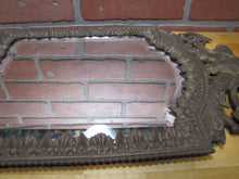 Load image into Gallery viewer, Antique Bronze Cherubs Urn Victorian Decorative Arts Bevel Edge Mirror
