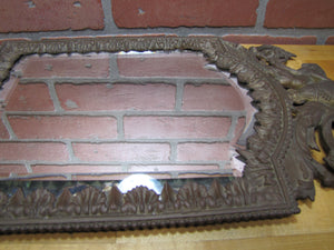 Antique Bronze Cherubs Urn Victorian Decorative Arts Bevel Edge Mirror
