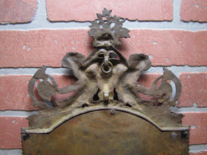 Antique Bronze Cherubs Urn Victorian Decorative Arts Bevel Edge Mirror