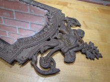 Load image into Gallery viewer, Antique Bronze Cherubs Urn Victorian Decorative Arts Bevel Edge Mirror
