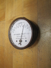 Load image into Gallery viewer, PITTSBURG TRUST Co PITTSBURGH PA Old Advertising Thermometer Sign Standard Thermometer Boston Mass Made in USA
