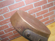 Load image into Gallery viewer, LECLERC NY MAKER Antique Copper Pan Large Heavy New York Wrought Iron Handle
