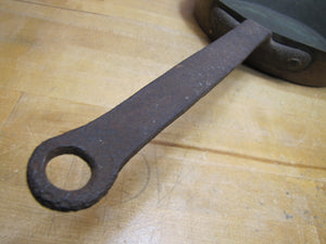 LECLERC NY MAKER Antique Copper Pan Large Heavy New York Wrought Iron Handle
