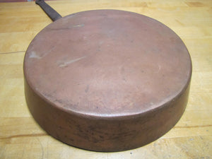 LECLERC NY MAKER Antique Copper Pan Large Heavy New York Wrought Iron Handle