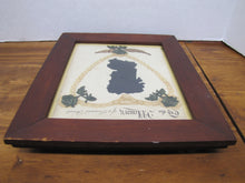 Load image into Gallery viewer, TO THE MEMORY OF A DEAREST FRIEND Antique Folk Art Funeral In Memorium Memorial Plaque Rememberance Art Embroidery Side View Ladies Bust Flowers Rose Heart
