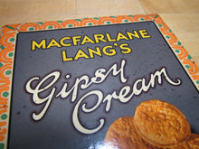 Load image into Gallery viewer, MACFARLANE LANG&#39;S GIPSY CREAM BISCUITS Anique Advertising Sign TOC Diner Country Store Ad
