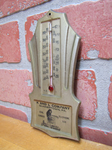 K AND L COMPANY QUAKERTOWN PA COAL LUMBER Old Thermometer STOKERMATIC ANTHRACITE
