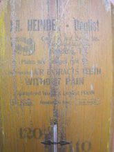 Load image into Gallery viewer, Dr HEINDEL Dentist Dr STIEFF Glasses 9th St READING PA Old Wooden Ad Thermometer Sign Optometrist  Dental Advertising Teeth Eye
