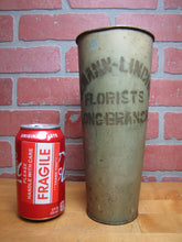 Load image into Gallery viewer, SODEMANN-LINDHARDT FLORISTS LONG BRANCH NJ Old Advertising TINDECO Flower Vase Holder Store Ad NEW JERSEY
