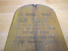 Load image into Gallery viewer, Dr HEINDEL Dentist Dr STIEFF Glasses 9th St READING PA Old Wooden Ad Thermometer Sign Optometrist  Dental Advertising Teeth Eye
