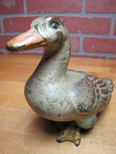Load image into Gallery viewer, Antique Bronze Clad Duck Decorative Arts Figural Statue Wonderful Old Paint Surface and Patina
