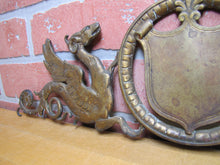Load image into Gallery viewer, WINGED SERPENTS GRIFFIN MONSTERS BEASTS Antique Ornate Brass Decorative Arts Hardware Element
