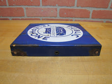 Load image into Gallery viewer, INDEPENDENT PUBLIC TELEPHONE Original Old Porcelain Double Sided Flange Advertising Sign
