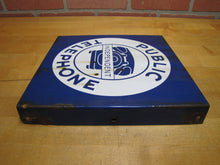 Load image into Gallery viewer, INDEPENDENT PUBLIC TELEPHONE Original Old Porcelain Double Sided Flange Advertising Sign
