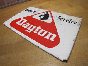 DAYTON Quality Service Tire Display Advertising Sign Gas Station Repair Shop Auto Truck
