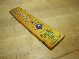VITA-VAR PAINTS W M SHAEFFER 307 Market St LEMOYNE PA Old Wooden Advertising Thermometer Sign