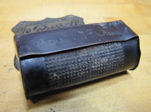 Load image into Gallery viewer, C RUSSELL FURNITURE &amp; UNDERTAKING OHIO Antique Advertising Tin Match Holder W F SMITH CO PATENT COSHOCTON O
