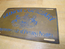 Load image into Gallery viewer, MINOR JUDICIARY COMMONWEALTH OF PENNSYLVANIA Old Brass Bronze Plaque Sign Vanity Plate
