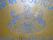Load image into Gallery viewer, MINOR JUDICIARY COMMONWEALTH OF PENNSYLVANIA Old Brass Bronze Plaque Sign Vanity Plate
