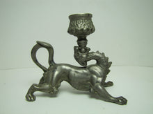 Load image into Gallery viewer, Antique Beast Monster Chamberstick Candlestick Meriden Co Silver Plate Figural Decorative Arts Candle Holder
