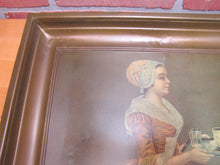 Load image into Gallery viewer, LA BELLE CHOCOLATIERE WALTER BAKER &amp; Co Antique Tin Self Framed Advertising Sign CHOCOLATE
