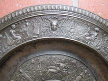 Load image into Gallery viewer, Antique Mythological Characters Scenes Decorative Arts High Relief Metal Charger Plaque Grand Tour Design Style Ornate
