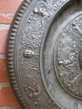 Load image into Gallery viewer, Antique Mythological Characters Scenes Decorative Arts High Relief Metal Charger Plaque Grand Tour Design Style Ornate
