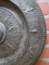 Load image into Gallery viewer, Antique Mythological Characters Scenes Decorative Arts High Relief Metal Charger Plaque Grand Tour Design Style Ornate

