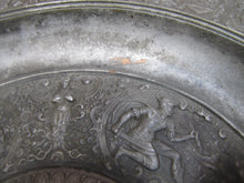 Load image into Gallery viewer, Antique Mythological Characters Scenes Decorative Arts High Relief Metal Charger Plaque Grand Tour Design Style Ornate
