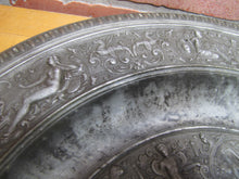 Load image into Gallery viewer, Antique Mythological Characters Scenes Decorative Arts High Relief Metal Charger Plaque Grand Tour Design Style Ornate
