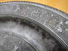 Load image into Gallery viewer, Antique Mythological Characters Scenes Decorative Arts High Relief Metal Charger Plaque Grand Tour Design Style Ornate
