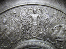 Load image into Gallery viewer, Antique Mythological Characters Scenes Decorative Arts High Relief Metal Charger Plaque Grand Tour Design Style Ornate
