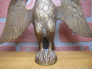 Antique Bronze Spread Winged Eagle Finial Topper Ornate Architectural Hardware Element