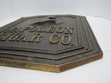 Load image into Gallery viewer, NAPOLEON CIGAR CO Antique Bronze Cigar Store Display Advertising Sign Plaque PRICE BROS CHICAGO
