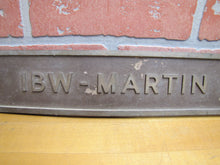 Load image into Gallery viewer, IBW MARTIN INCINERATOR GROUP Old Brass Nameplate Plaque Sign Industrial Equipment Machinery
