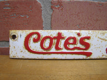 Load image into Gallery viewer, CONTE&#39;S SUNBEAM BREAD Old Embossed Metal Advertising Sign Door Push Display Rack
