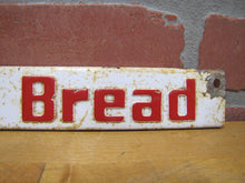 Load image into Gallery viewer, CONTE&#39;S SUNBEAM BREAD Old Embossed Metal Advertising Sign Door Push Display Rack
