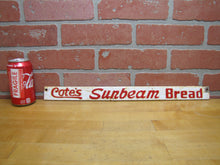 Load image into Gallery viewer, CONTE&#39;S SUNBEAM BREAD Old Embossed Metal Advertising Sign Door Push Display Rack
