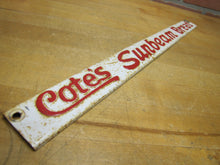 Load image into Gallery viewer, CONTE&#39;S SUNBEAM BREAD Old Embossed Metal Advertising Sign Door Push Display Rack
