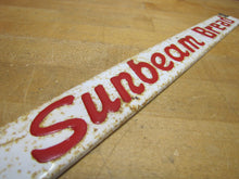 Load image into Gallery viewer, CONTE&#39;S SUNBEAM BREAD Old Embossed Metal Advertising Sign Door Push Display Rack
