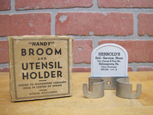 Load image into Gallery viewer, HERROLD&#39;S SELF-SERVICE STORE SELINSGROVE PA Old Broom Utensil Holder Sign Ad

