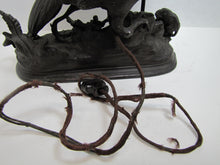 Load image into Gallery viewer, 19c P COMOLERA Fighting Cock Bird Small Vermin Eggs Antique French Statue Lamp Paul Comolera (1818-1897)

