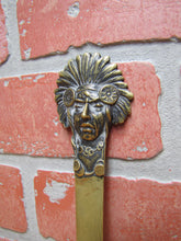 Load image into Gallery viewer, Old Austria Brass Decorative Arts Letter Opener Native American Indian Ornate Figural
